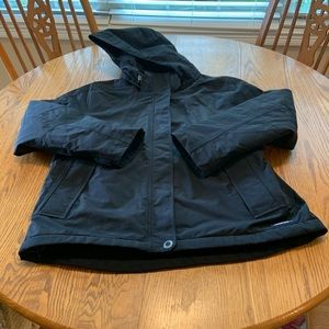 Lands End Black Squall Parka Waterproof LP 14/16